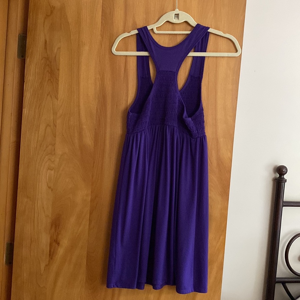 Purple Racer Back Summer Dress - Picture 4 of 5